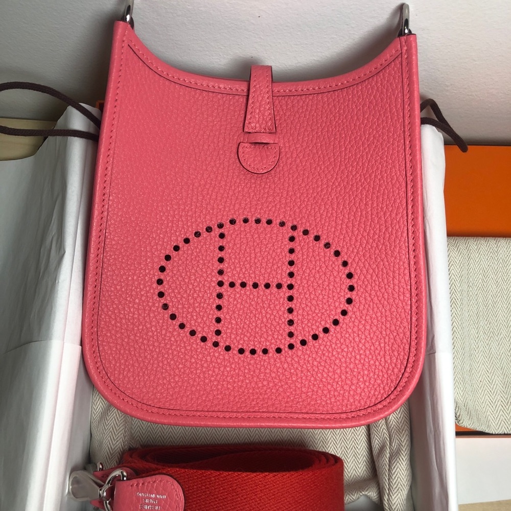 ✅SOLD✅Hermes Evelyne 16 TPM Clemence Rose Azalee
